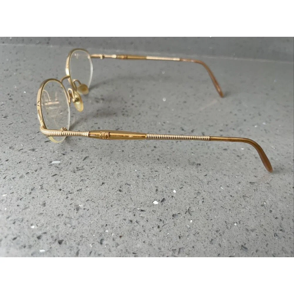 CHRISTIAN DIOR Eyeglasses Frames ONLY 49-19 01x2 Half Rim gold